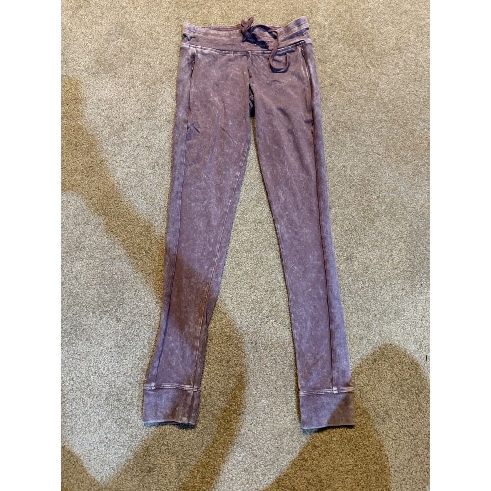 Womens Victorias Secret PINK Yoga Line Leggings Purple Size XS W/ Pockets